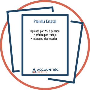 Planilla Estatal - Ingresos por W2 + Crédito por Trabajo + Intereses Hipotecarios